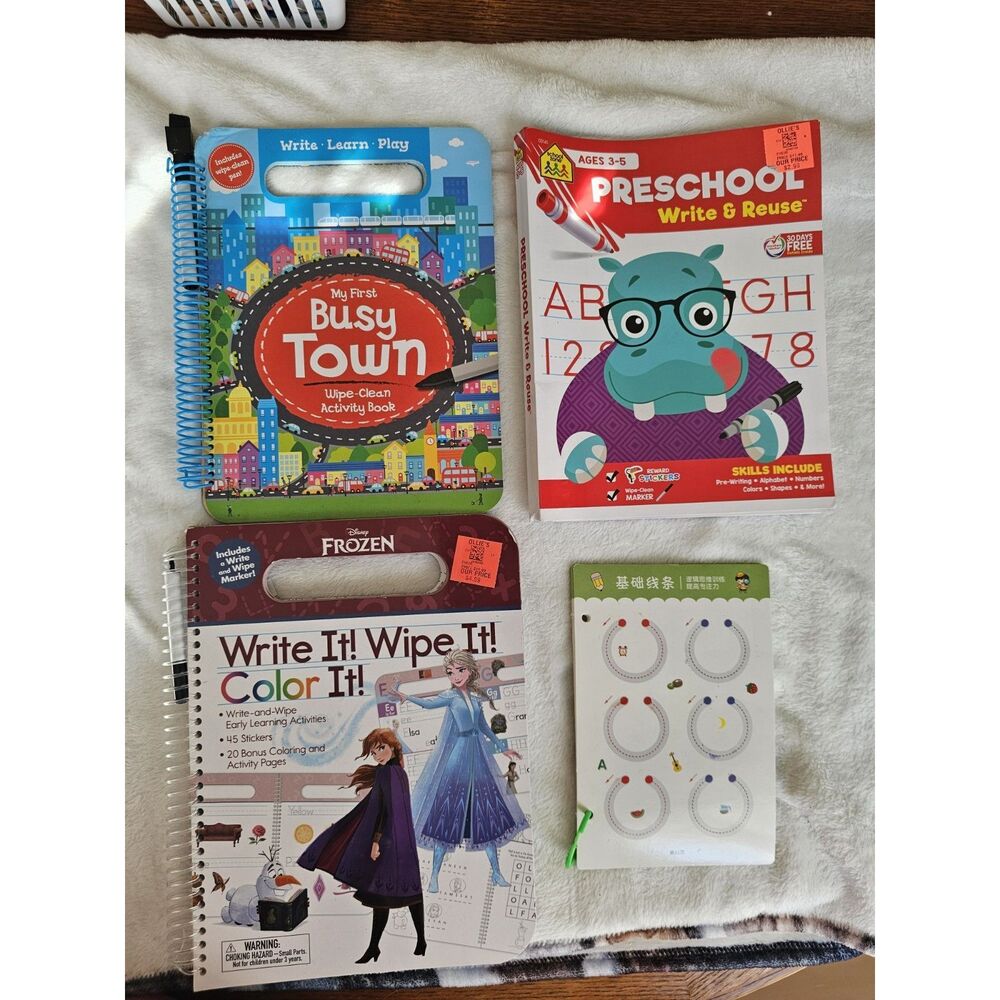 Bundle Preschool Prek Dry‎ Erase Reusable Learning Workbooks Homeschool
